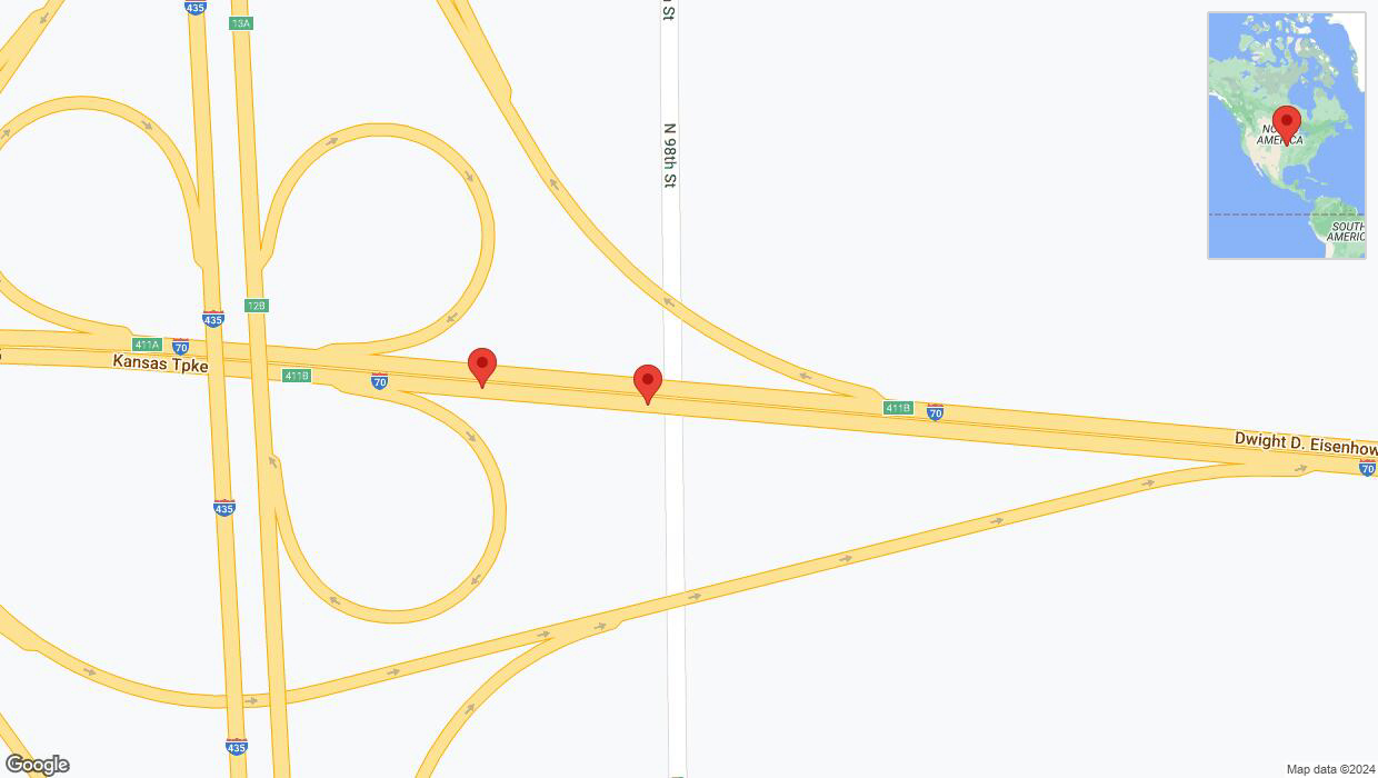 A detailed map that shows the affected road due to 'Reports of a crash on eastbound I-70' on June 5th at 2:41 p.m.