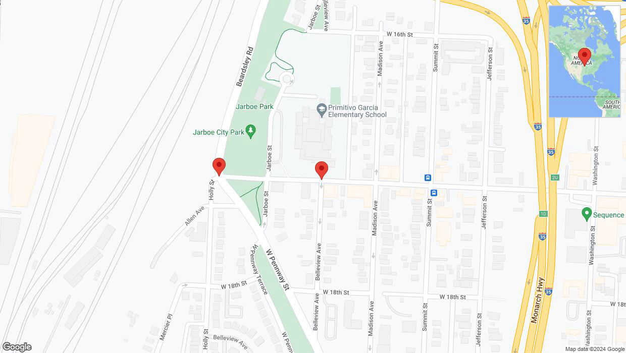 A detailed map that shows the affected road due to 'Holly Street closed in Kansas City' on June 22nd at 8:50 p.m.