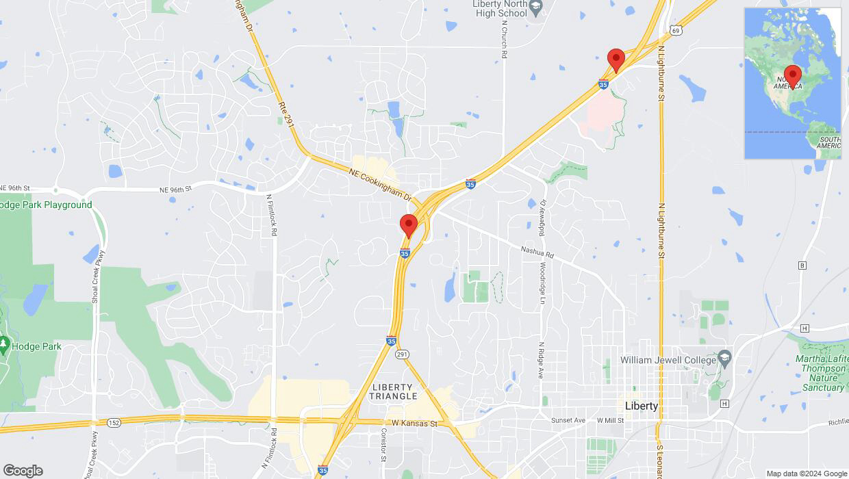 A detailed map that shows the affected road due to 'Liberty: Road closed' on July 3rd at 3:06 p.m.
