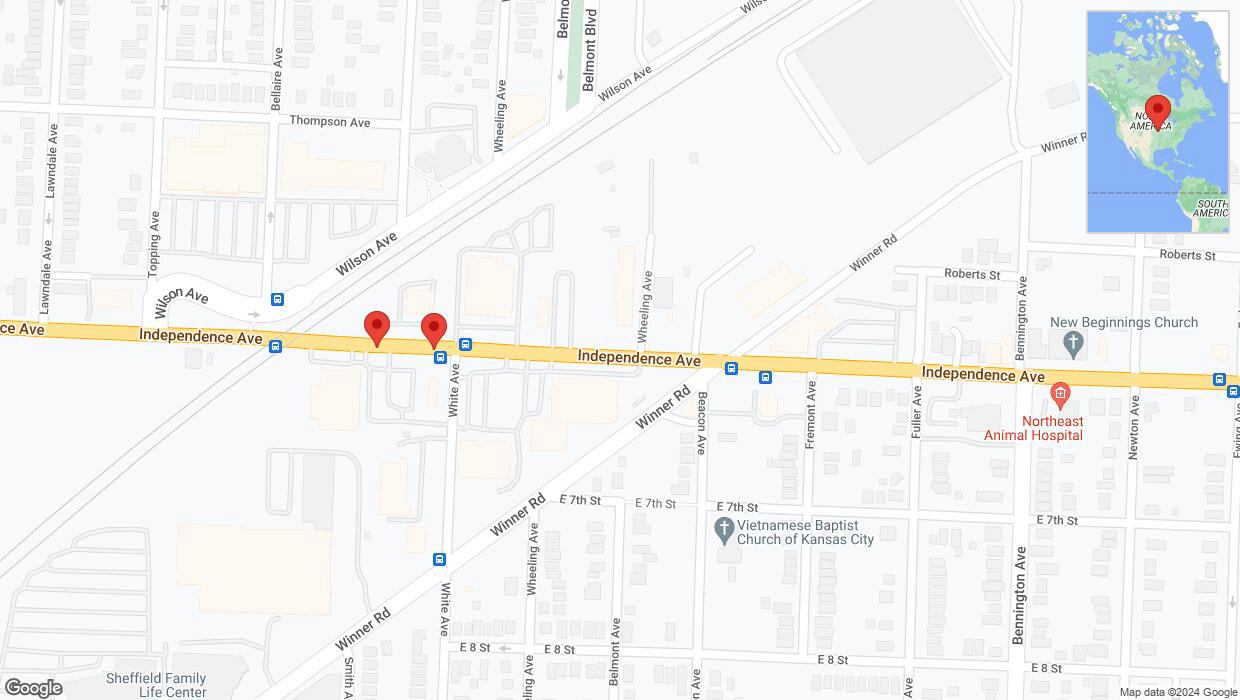 A detailed map that shows the affected road due to 'Road closed in Kansas City' on July 7th at 4:27 p.m.