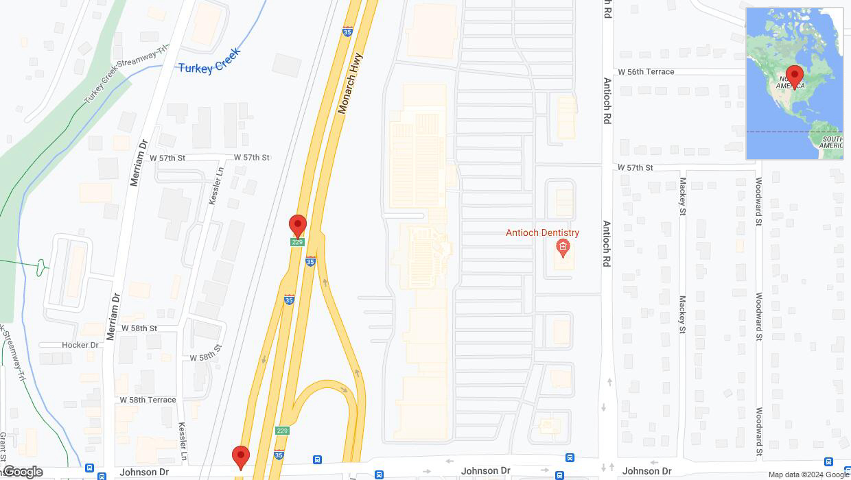 A detailed map that shows the affected road due to 'Kessler Lane temporarily closed in Shawnee' on July 8th at 9:20 p.m.
