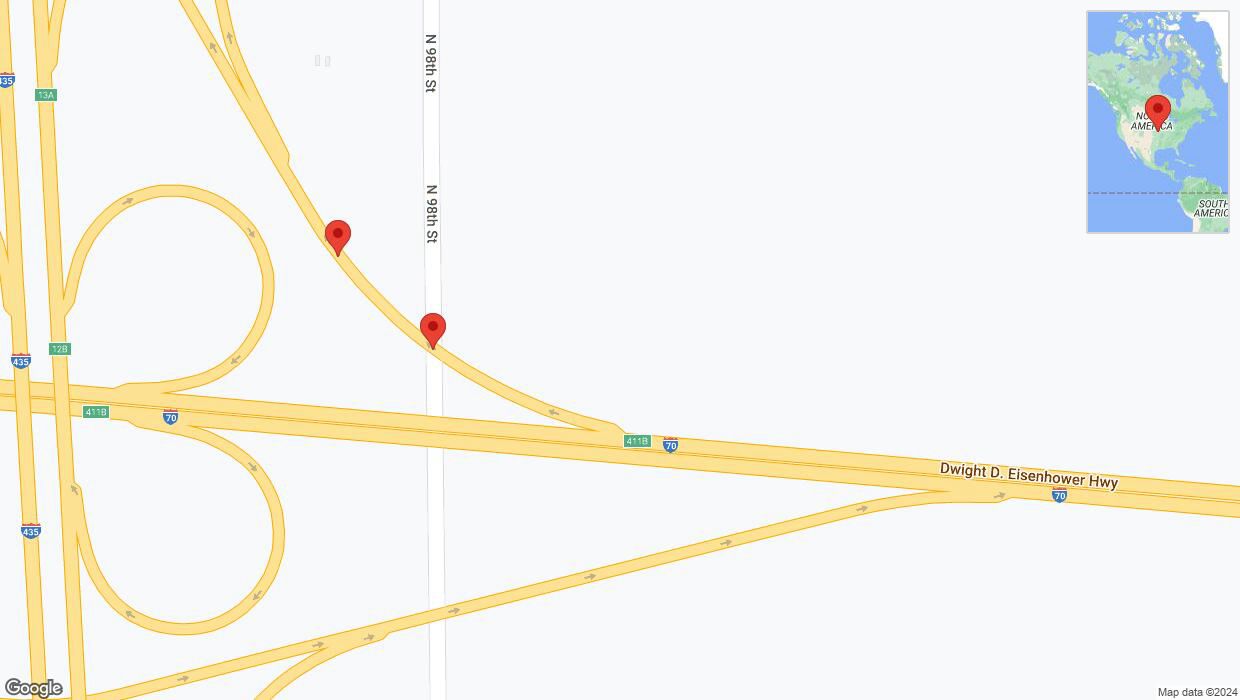 A detailed map that shows the affected road due to 'Edwardsville: North 98th Street temporarily closed until Jul. 28' on July 11th at 9:46 p.m.
