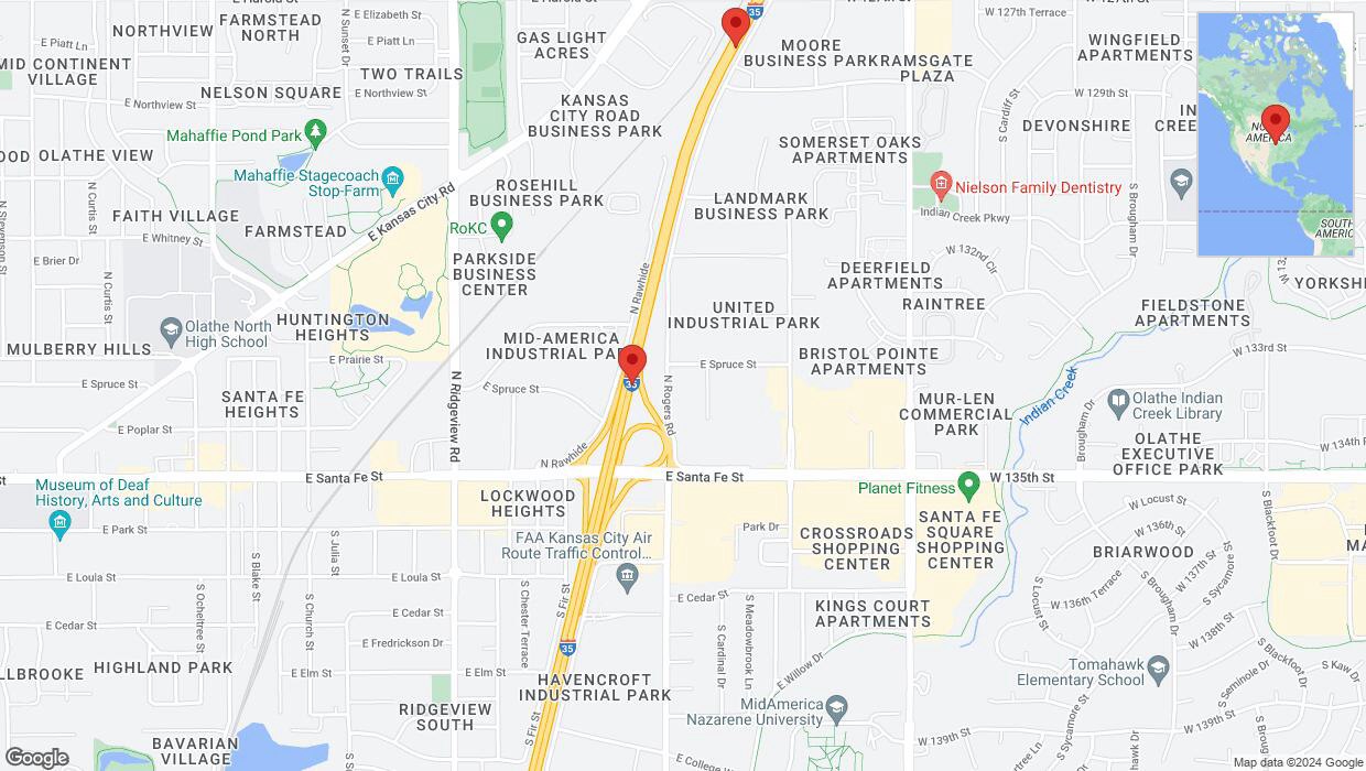 A detailed map that shows the affected road due to 'Reports of a crash on eastbound I-35' on July 12th at 5:38 p.m.