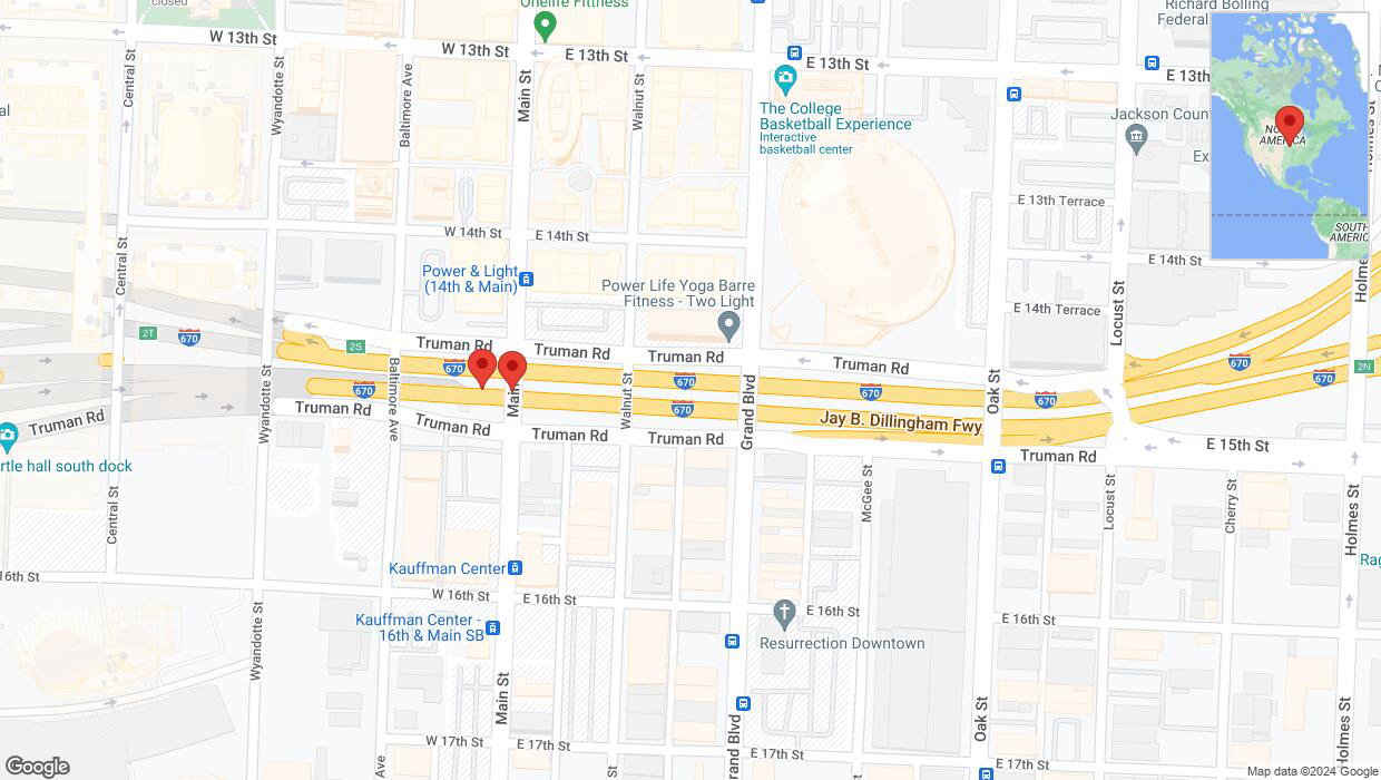 A detailed map that shows the affected road due to 'Crash report: I-670' on July 13th at 2:08 p.m.