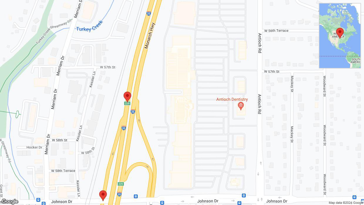 A detailed map that shows the affected road due to 'Shawnee: Kessler Lane temporarily closed' on July 19th at 8:57 p.m.