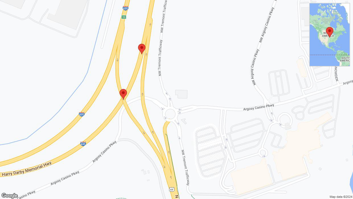 A detailed map that shows the affected road due to 'A crash has been reported on northbound I-635' on July 23rd at 4:44 p.m.