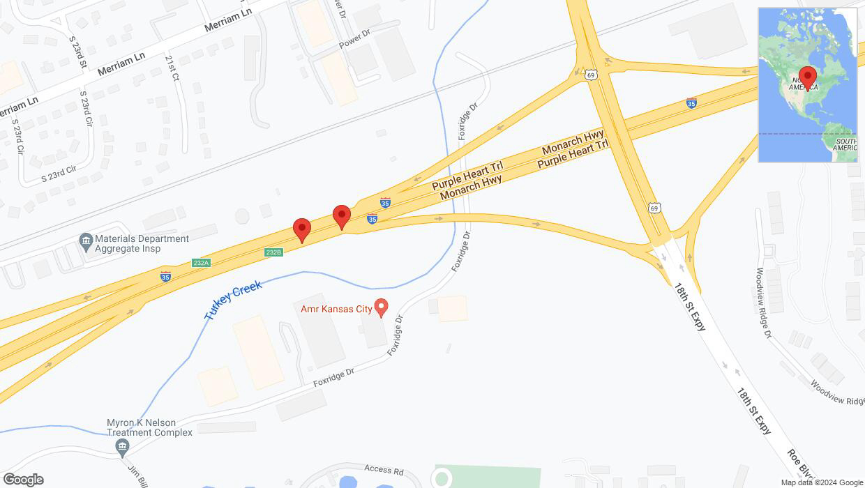 A detailed map that shows the affected road due to 'Crash update: I-35' on July 23rd at 6:56 p.m.