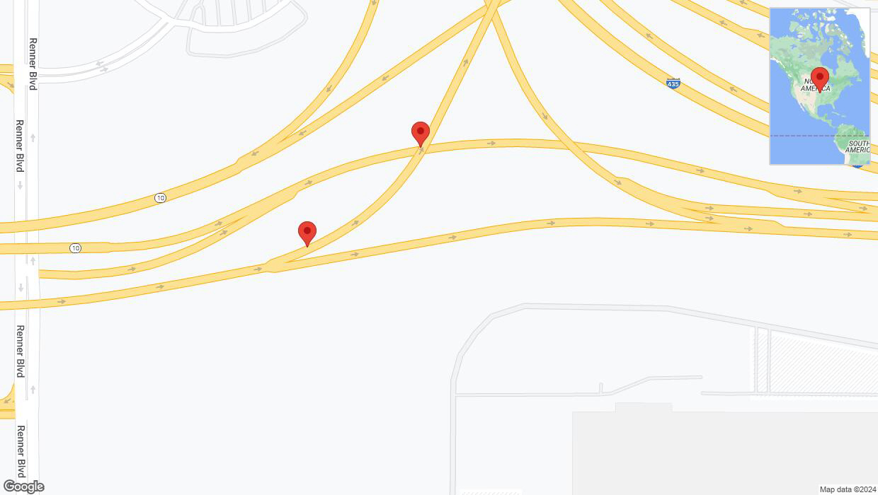 A detailed map that shows the affected road due to 'Reports of a crash on Kansas 10' on July 26th at 5:11 p.m.