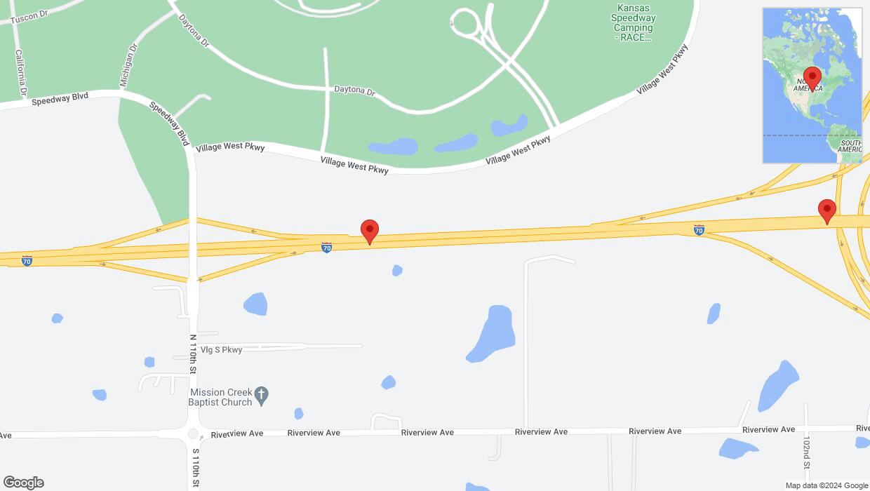 A detailed map that shows the affected road due to 'Crash update: I-70' on July 29th at 5:04 p.m.