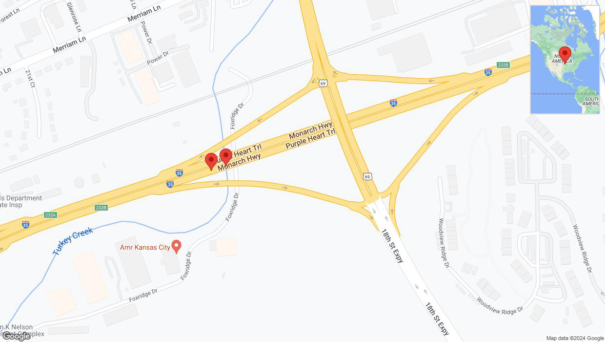 A detailed map that shows the affected road due to 'Crash report: I-35' on July 30th at 5:52 p.m.