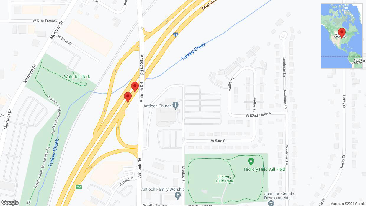 A detailed map that shows the affected road due to 'Reports of a crash on northbound I-35' on July 30th at 6:46 p.m.