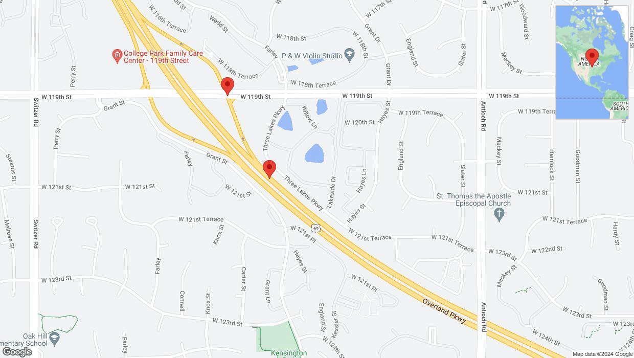 A detailed map that shows the affected road due to 'Willow Lane temporarily closed in Overland Park until Oct. 28' on July 30th at 9:16 p.m.
