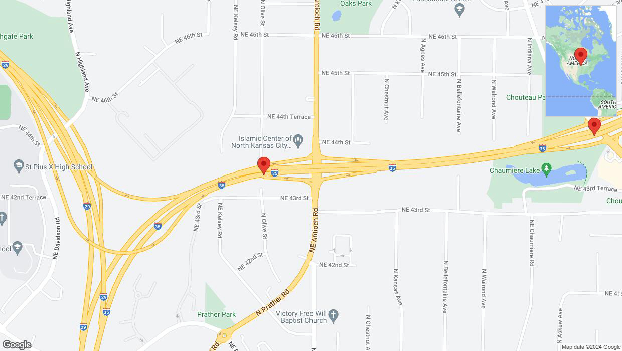 A detailed map that shows the affected road due to 'Crash report: I-35' on August 3rd at 10:11 p.m.