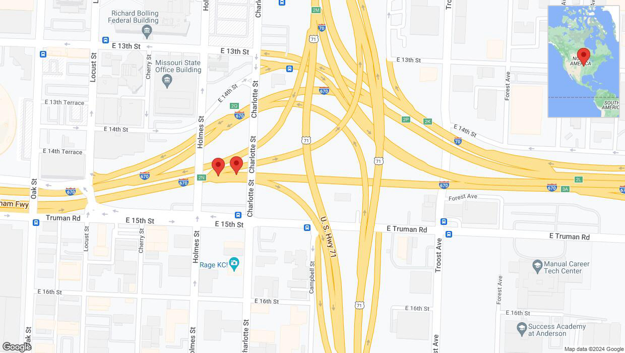 A detailed map that shows the affected road due to 'Crash update: I-670' on August 13th at 8:32 p.m.
