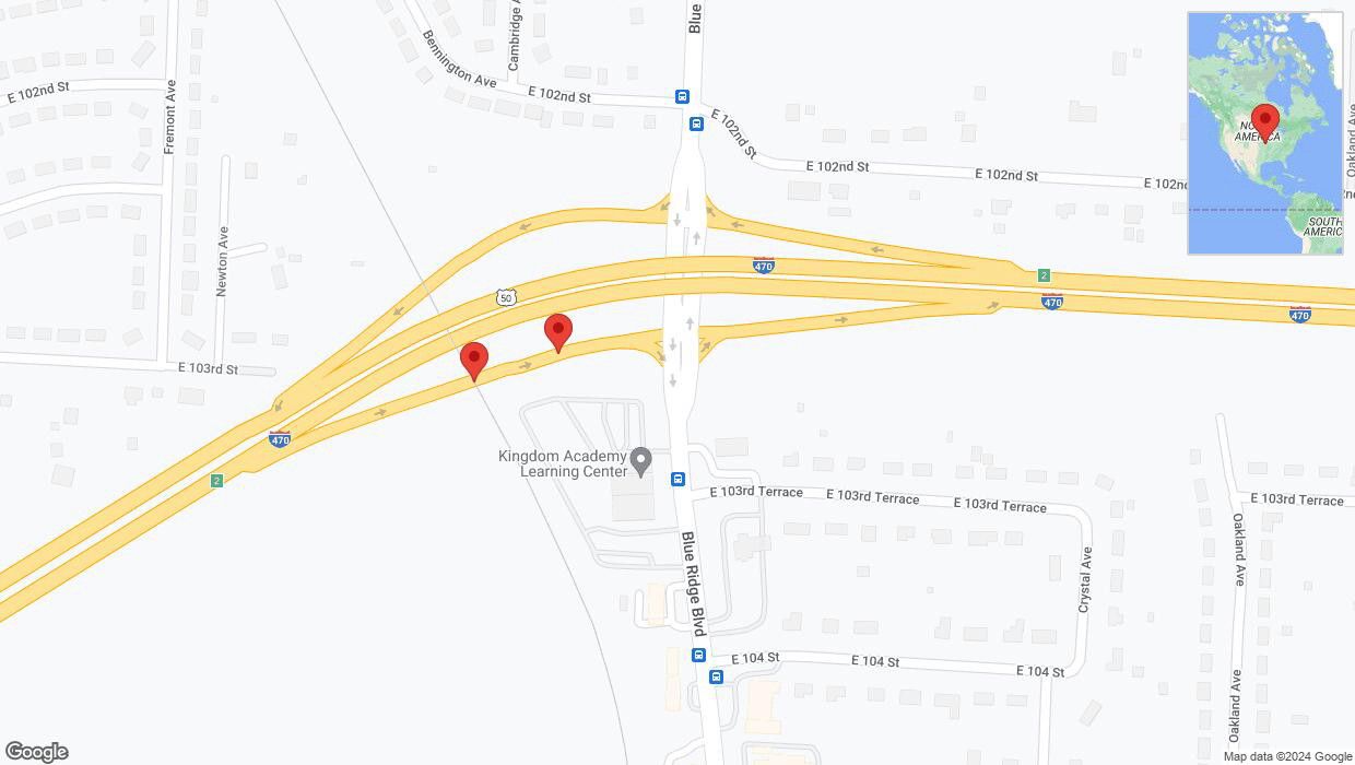 A detailed map that shows the affected road due to 'A crash has been reported on U.S. 50' on August 14th at 1:26 p.m.