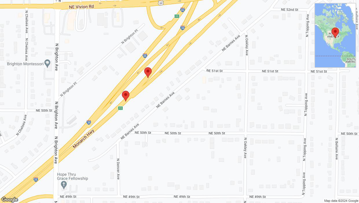 A detailed map that shows the affected road due to 'Crash update: I-35' on August 14th at 2:50 p.m.