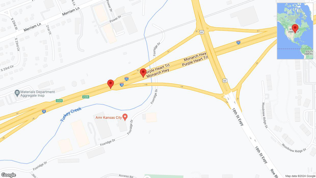 A detailed map that shows the affected road due to 'Reports of a crash on northbound I-35' on August 14th at 4:14 p.m.