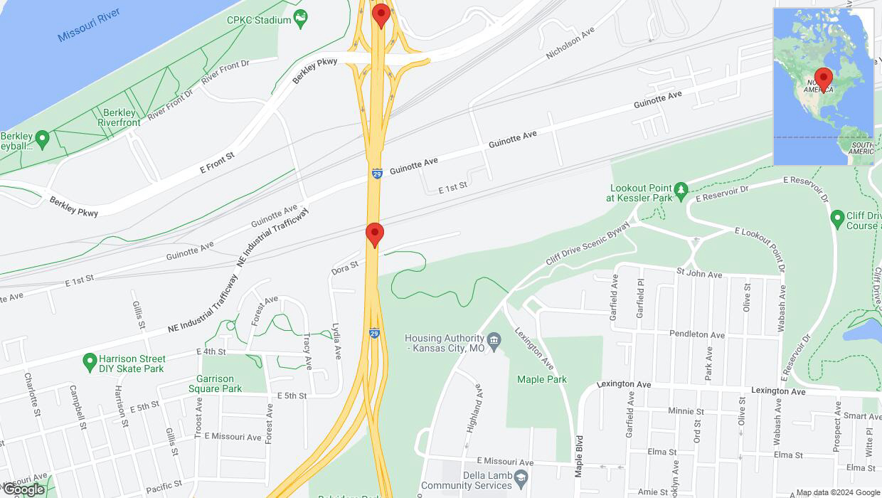 A detailed map that shows the affected road due to 'Crash update: I-29/I-35' on August 19th at 5:09 p.m.