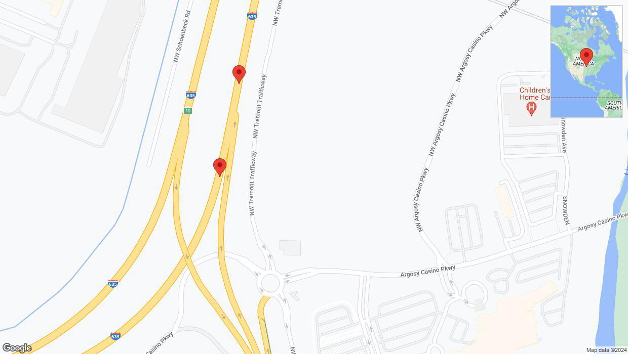 A detailed map that shows the affected road due to 'Reports of a crash on northbound I-635' on August 19th at 8:15 p.m.