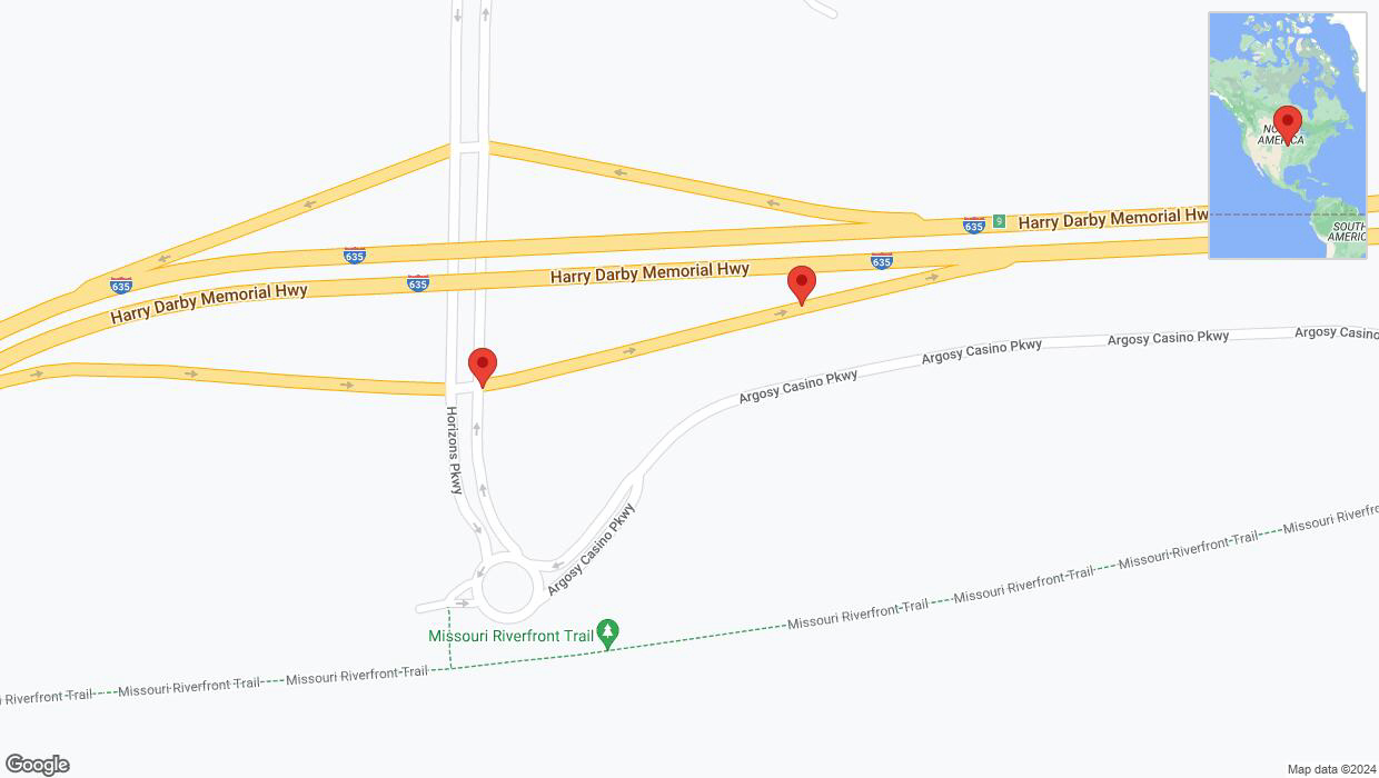 A detailed map that shows the affected road due to 'Broken down vehicle on Horizons Parkway in Riverside' on August 19th at 8:51 p.m.