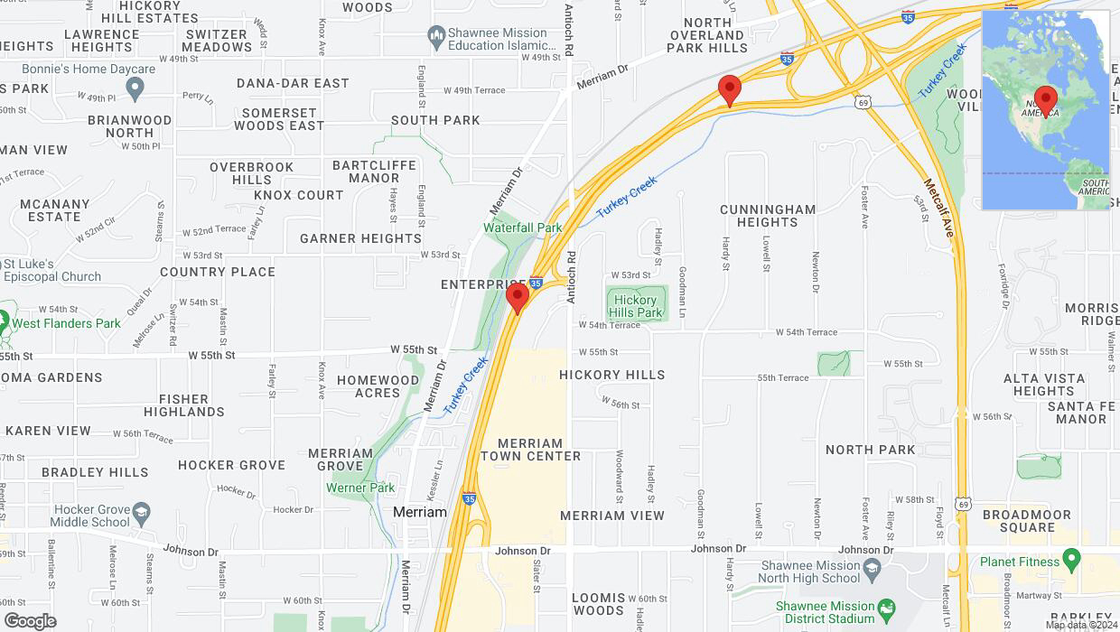 A detailed map that shows the affected road due to 'A crash has been reported on northbound I-35' on August 20th at 4 p.m.