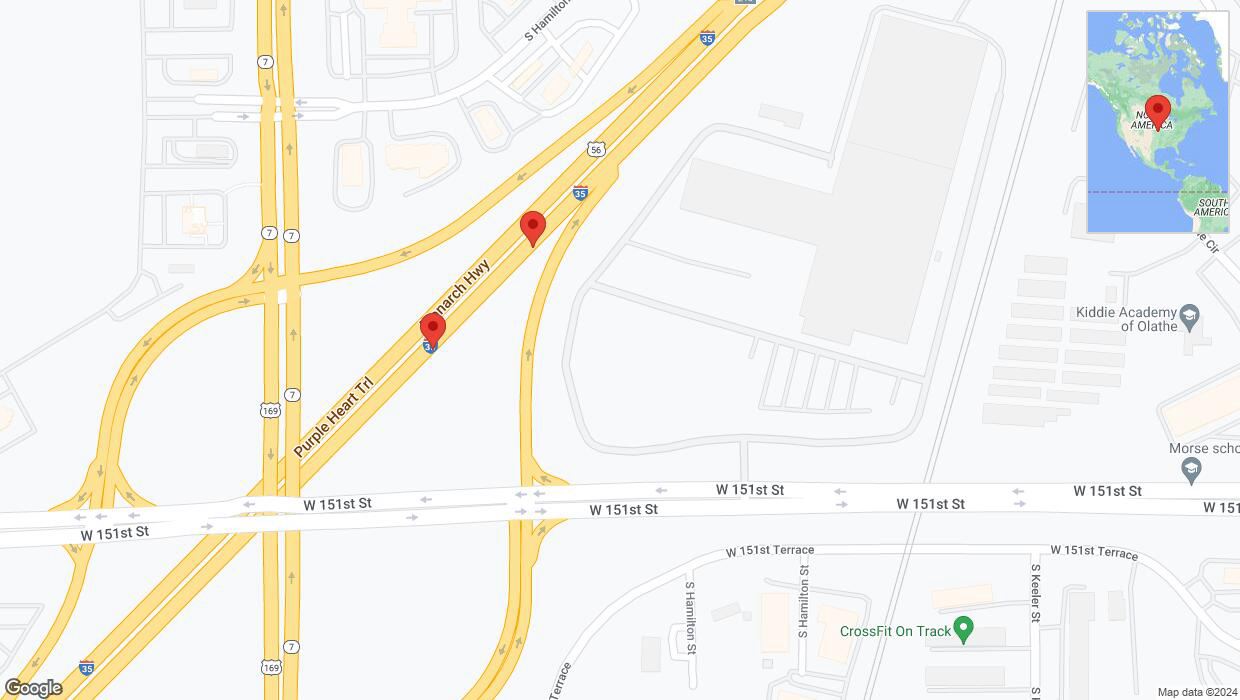 A detailed map that shows the affected road due to 'Crash update: I-35' on August 21st at 12:17 p.m.