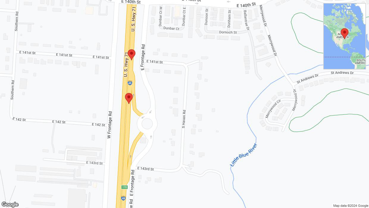 A detailed map that shows the affected road due to 'A crash has been reported on northbound I-40/US-71' on August 27th at 3:26 p.m.