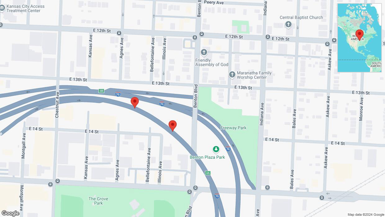 A detailed map that shows the affected road due to 'Crash report: I-70' on September 9th at 6:58 p.m.