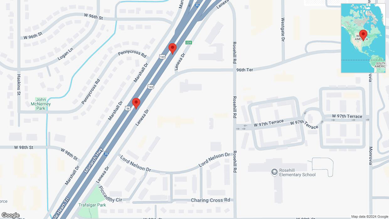 A detailed map that shows the affected road due to 'Crash update: I-35' on September 10th at 3:52 p.m.