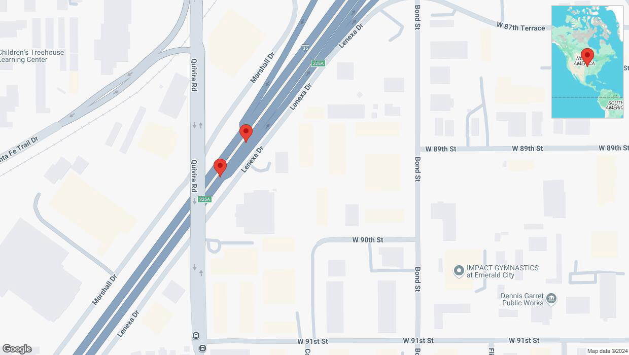 A detailed map that shows the affected road due to 'A crash has been reported on eastbound I-35' on September 10th at 4:34 p.m.