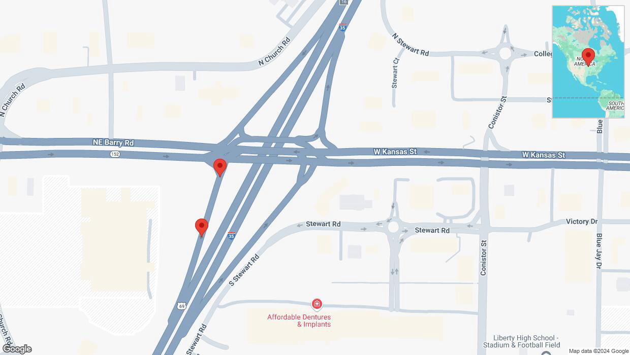 A detailed map that shows the affected road due to 'Crash update: I-35 South' on September 11th at 4:04 p.m.