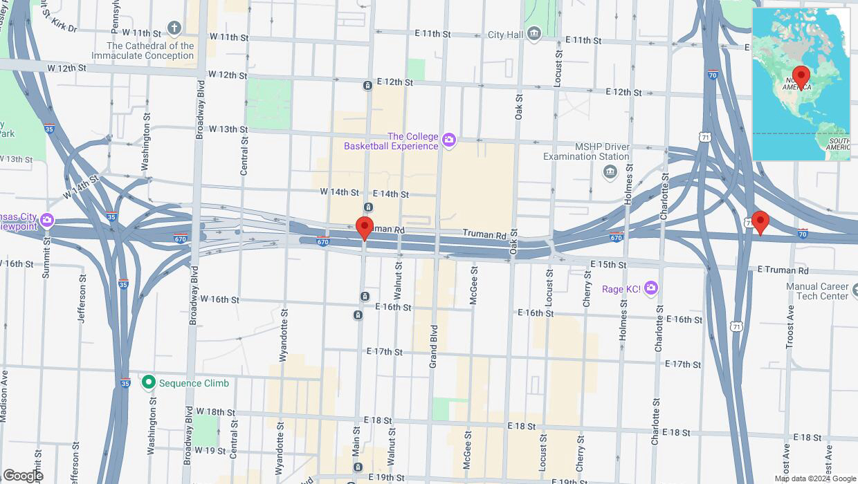 A detailed map that shows the affected road due to 'A crash has been reported on eastbound I-670' on September 23rd at 12:59 p.m.