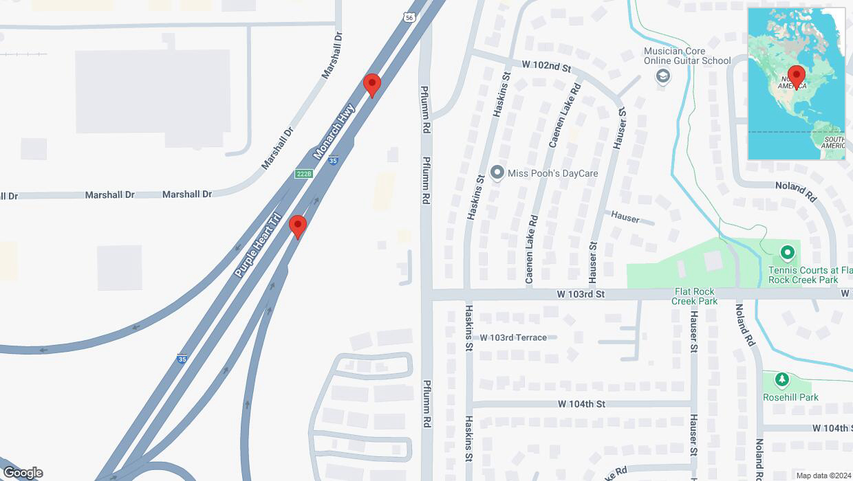 A detailed map that shows the affected road due to 'Reports of a crash on Pflumm Road' on October 6th at 2:38 p.m.