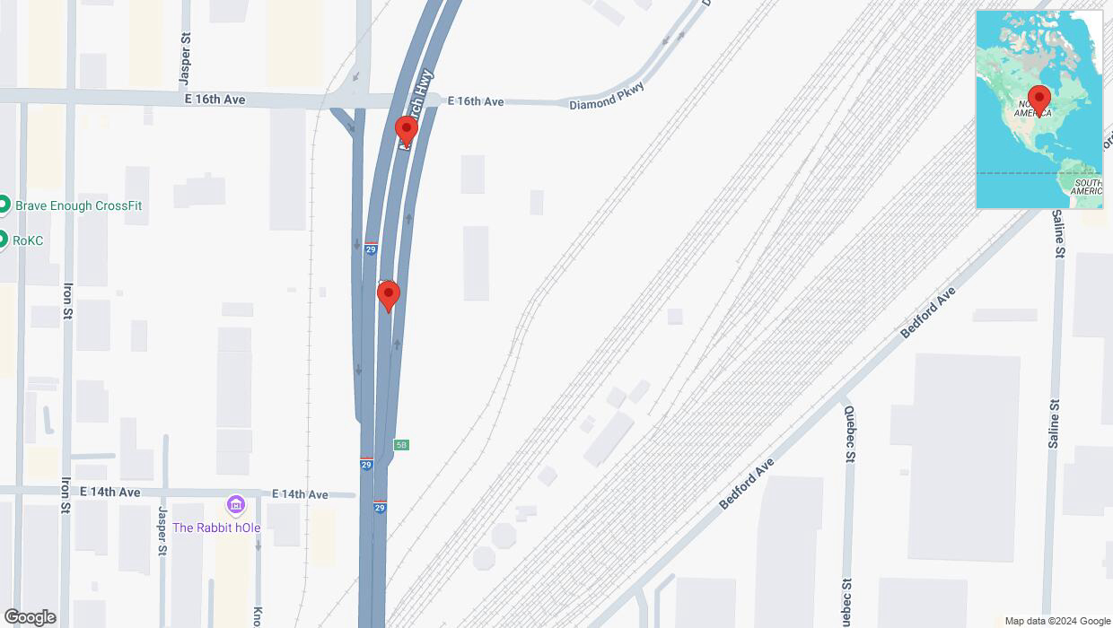 A detailed map that shows the affected road due to 'Reports of a crash on northbound I-29/I-35' on October 4th at 5:51 p.m.