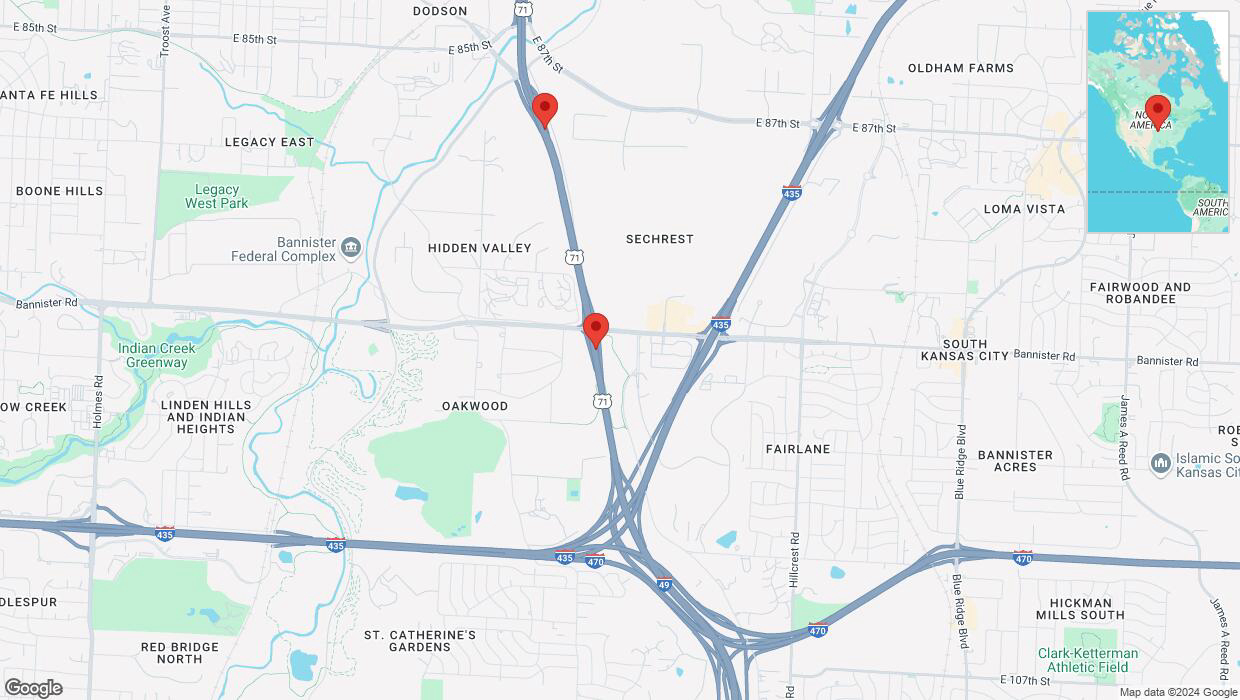 A detailed map that shows the affected road due to 'Crash update: I-40/US-71' on October 7th at 7:07 p.m.