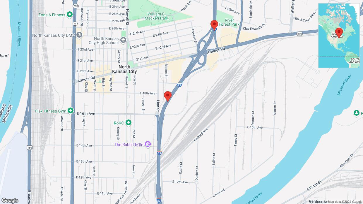 A detailed map that shows the affected road due to 'Reports of a crash on northbound I-29/I-35' on October 9th at 4:42 p.m.