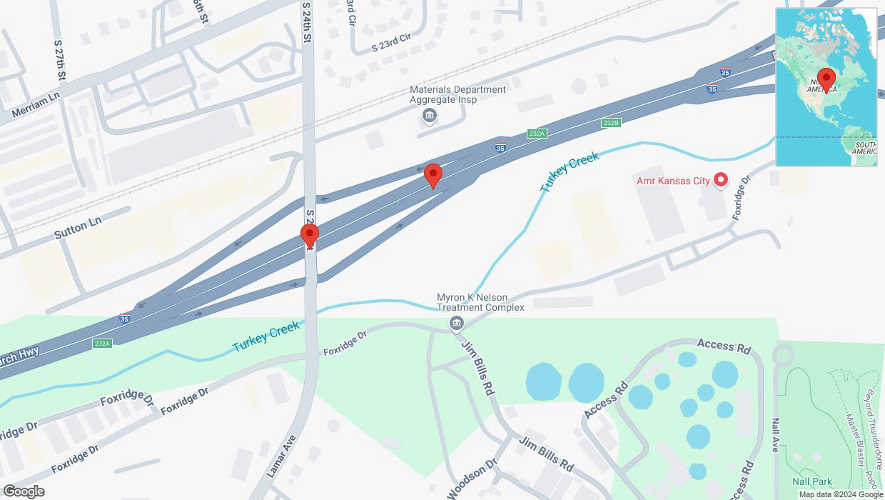 A detailed map that shows the affected road due to 'Crash report: I-35' on October 9th at 8:48 p.m.