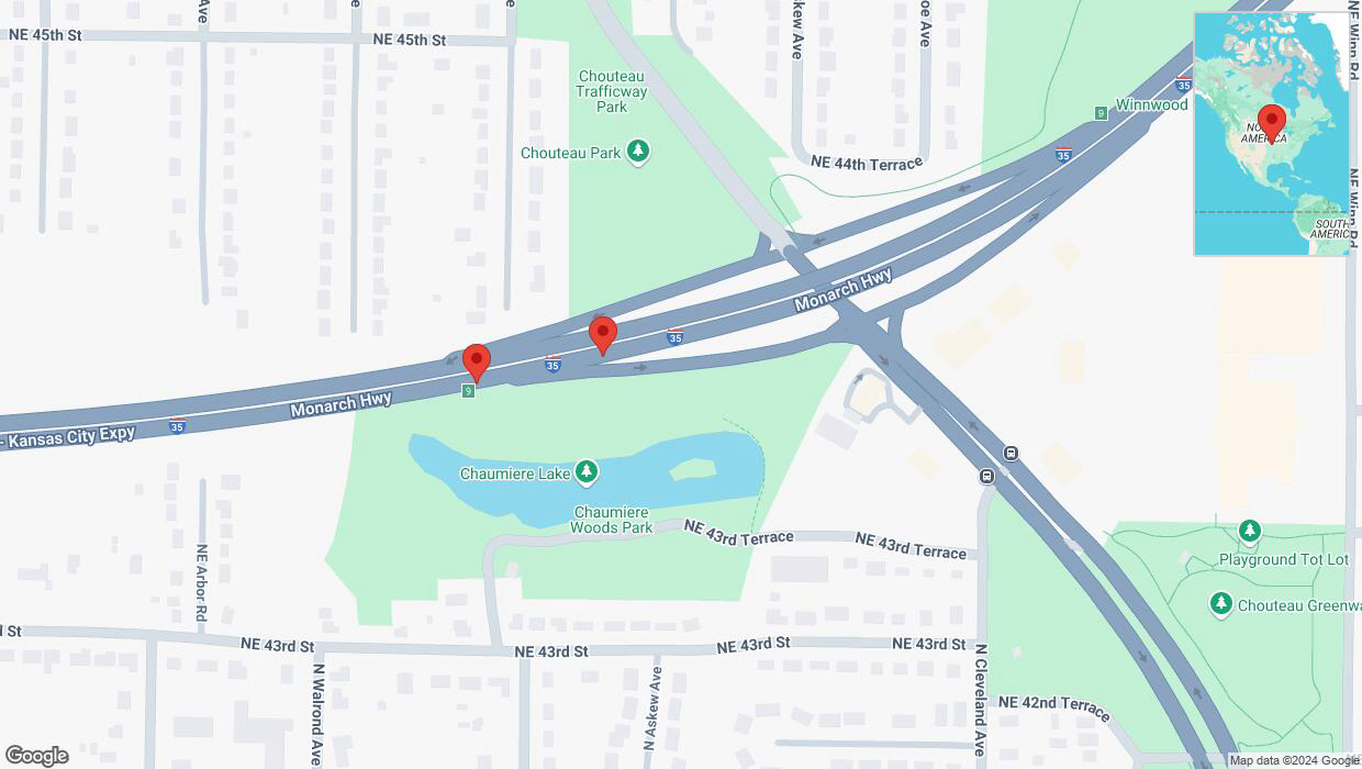 A detailed map that shows the affected road due to 'A crash has been reported on northbound I-35' on October 11th at 4:07 p.m.