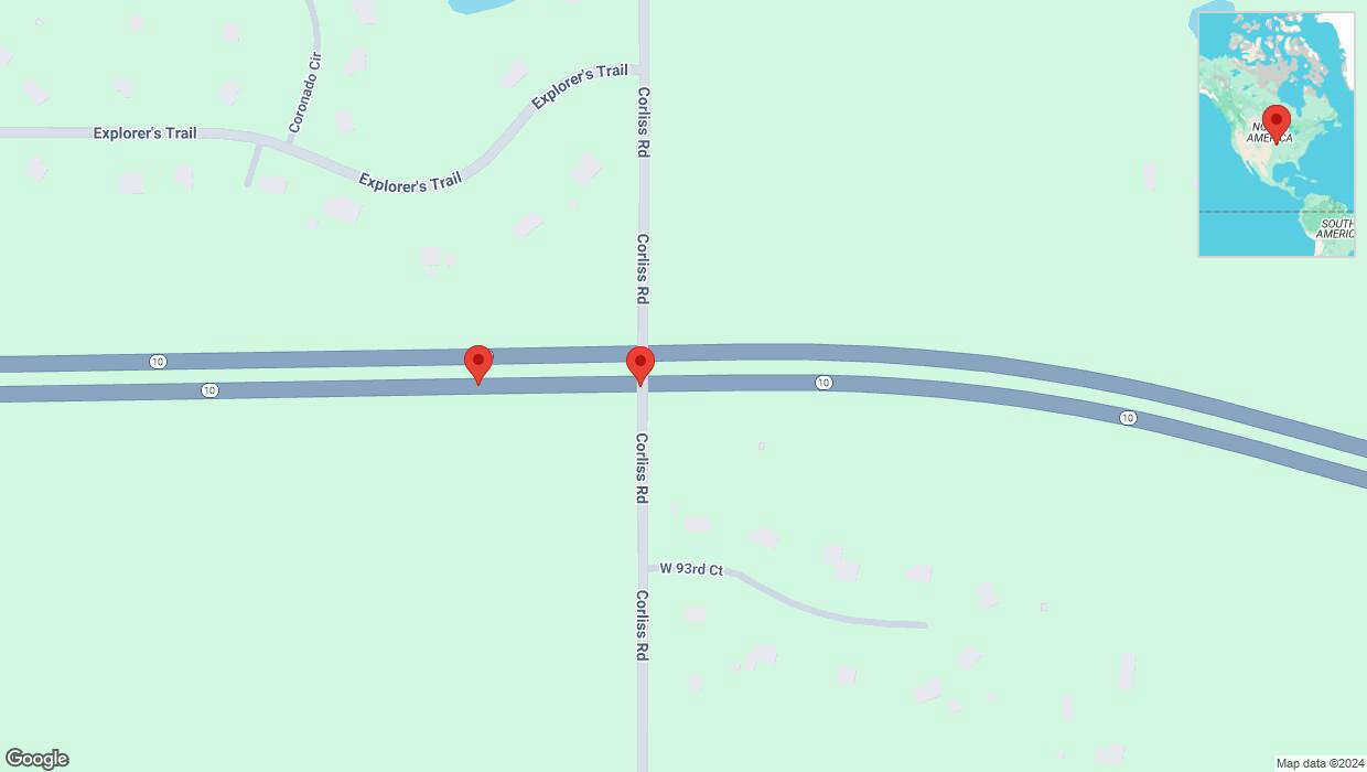 A detailed map that shows the affected road due to 'Crash reported on eastbound K-10 in De Soto' on October 11th at 5:12 p.m.