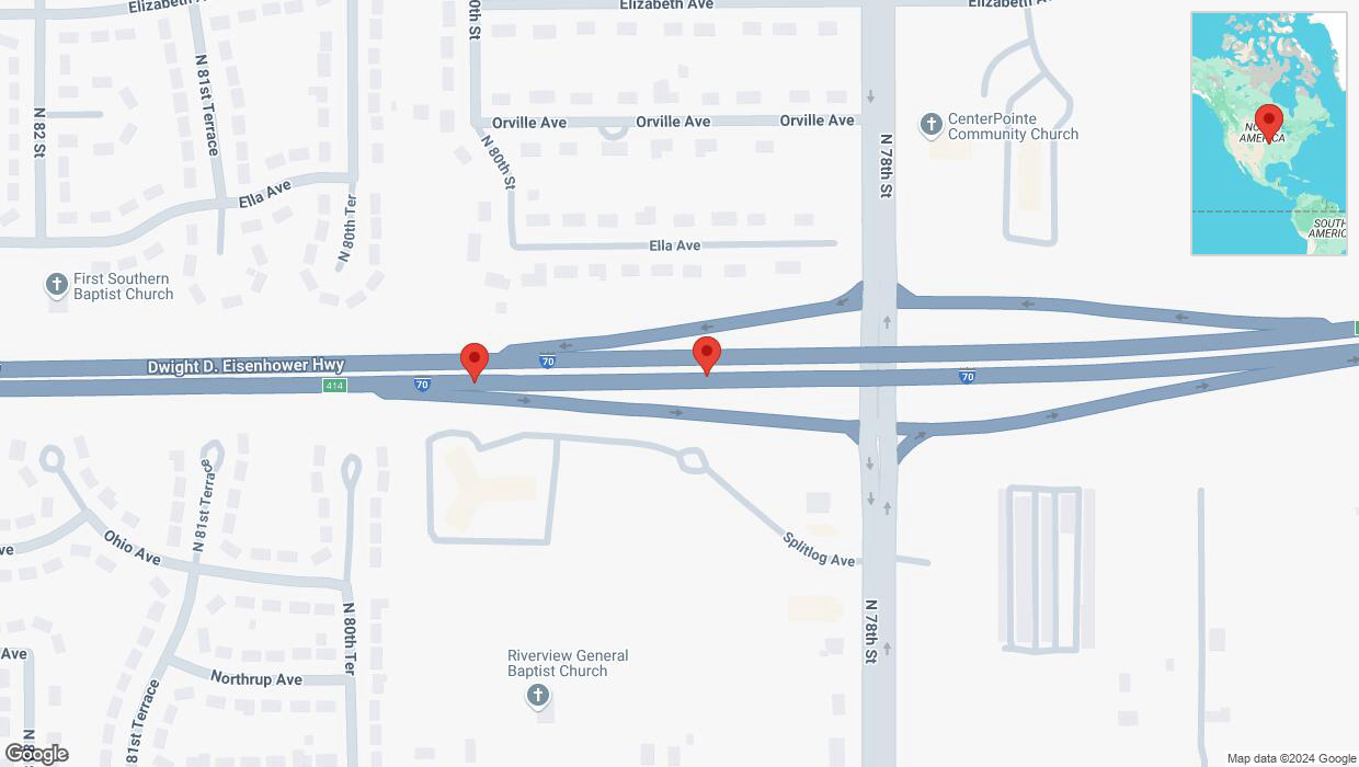 A detailed map that shows the affected road due to 'Crash update: I-70' on October 18th at 9:58 p.m.