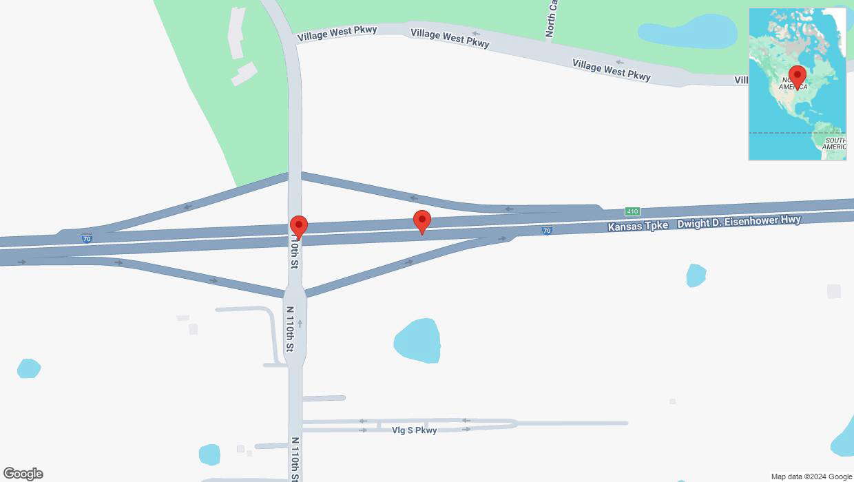 A detailed map that shows the affected road due to 'Broken down vehicle on eastbound I-70 in Edwardsville' on October 21st at 7:57 p.m.