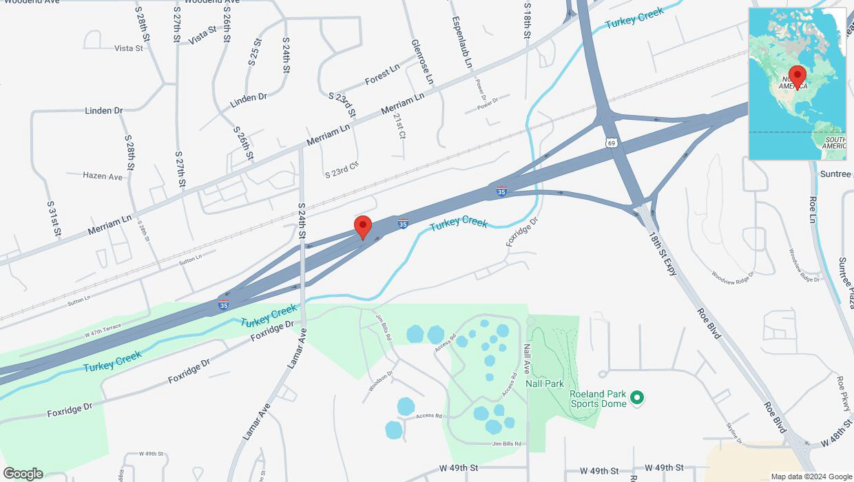 A detailed map that shows the affected road due to 'Crash update: I-35' on October 25th at 6:09 p.m.