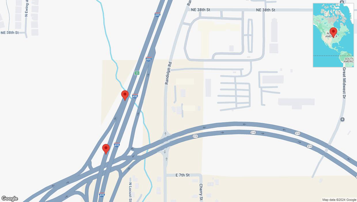 A detailed map that shows the affected road due to 'Crash report: I-435' on October 26th at 12:27 p.m.