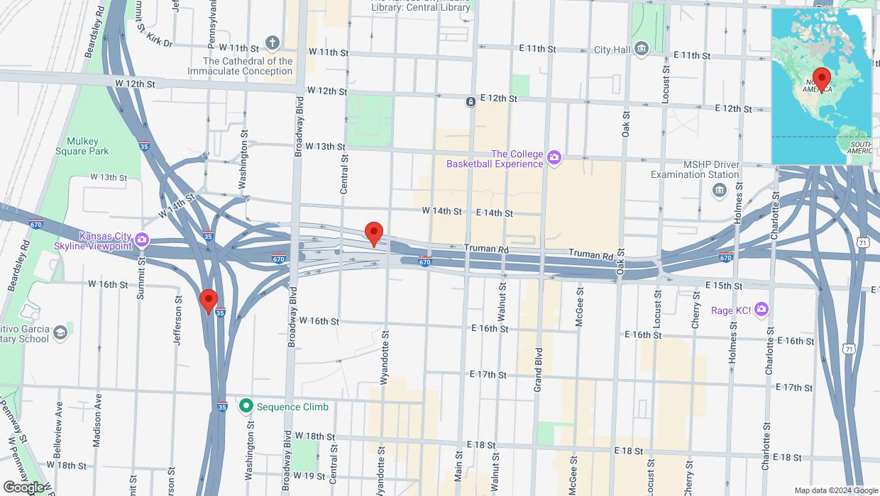 A detailed map that shows the affected road due to 'A crash has been reported on Wyandotte Street' on October 29th at 8:29 p.m.