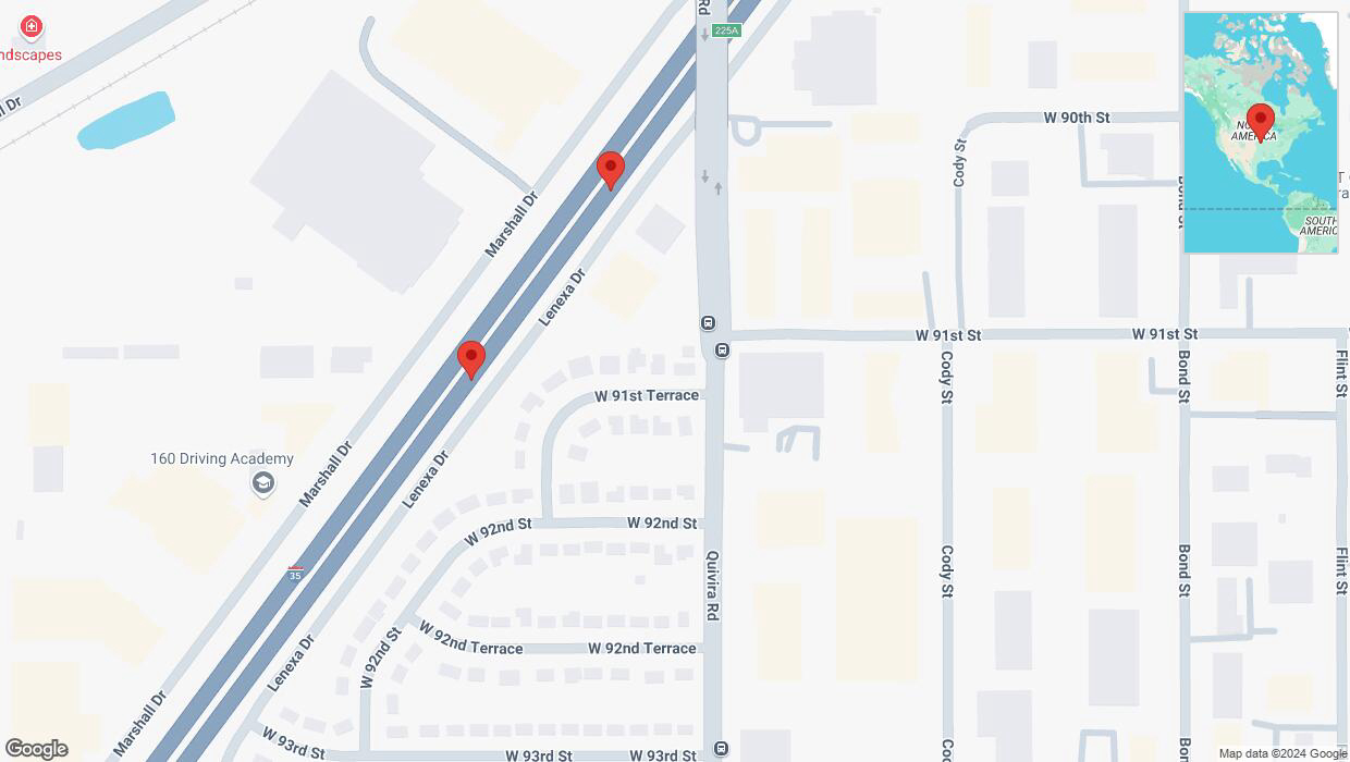 A detailed map that shows the affected road due to 'Reports of a crash on eastbound I-35' on October 31st at 8:47 p.m.