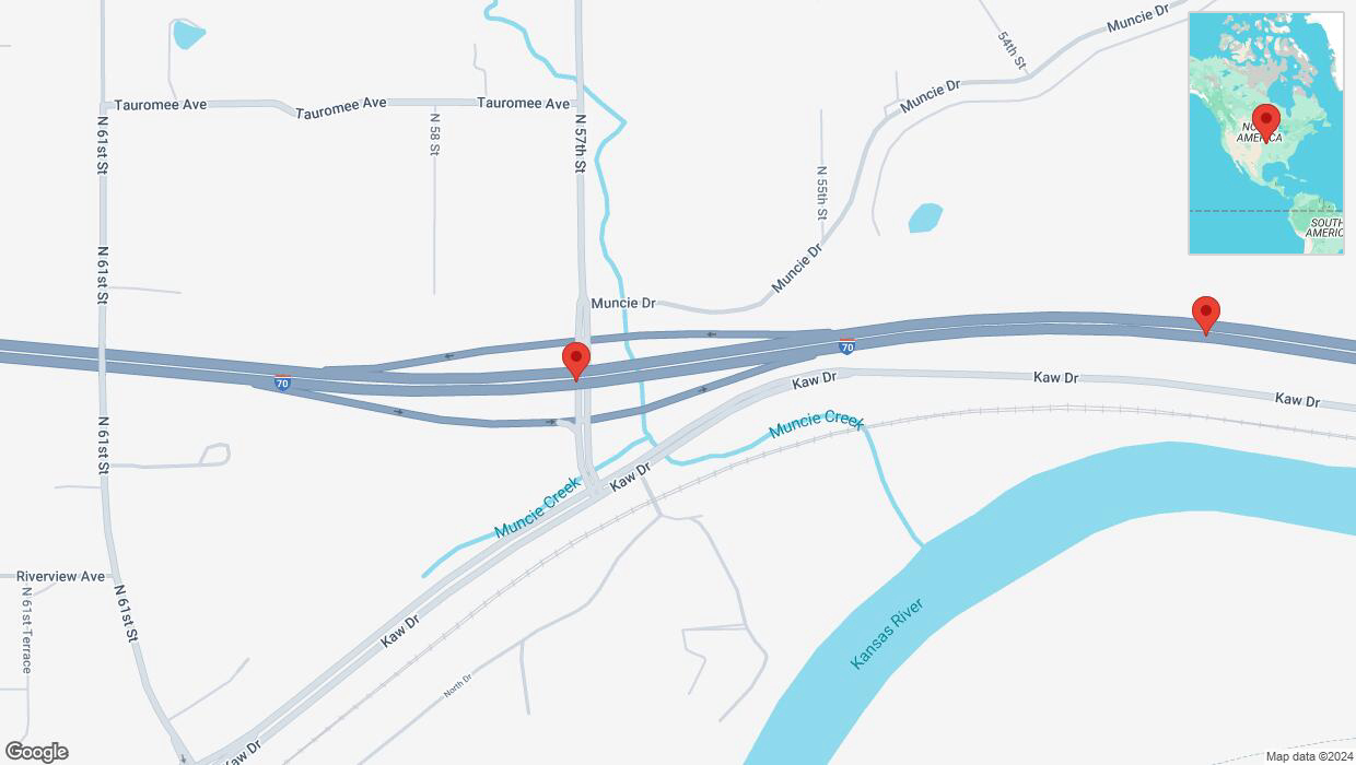 A detailed map that shows the affected road due to 'A crash has been reported on eastbound I-70' on November 2nd at 6:36 p.m.