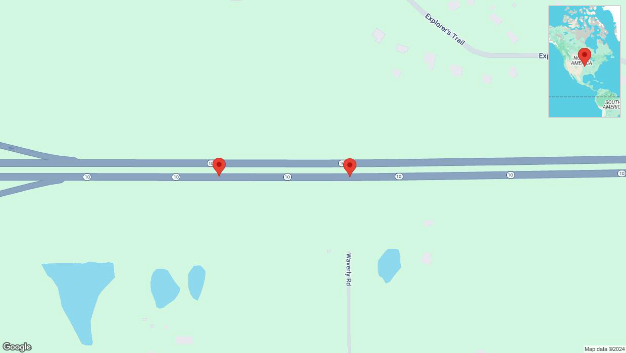 A detailed map that shows the affected road due to 'Broken down vehicle on eastbound K-10 in De Soto' on November 11th at 4:45 p.m.