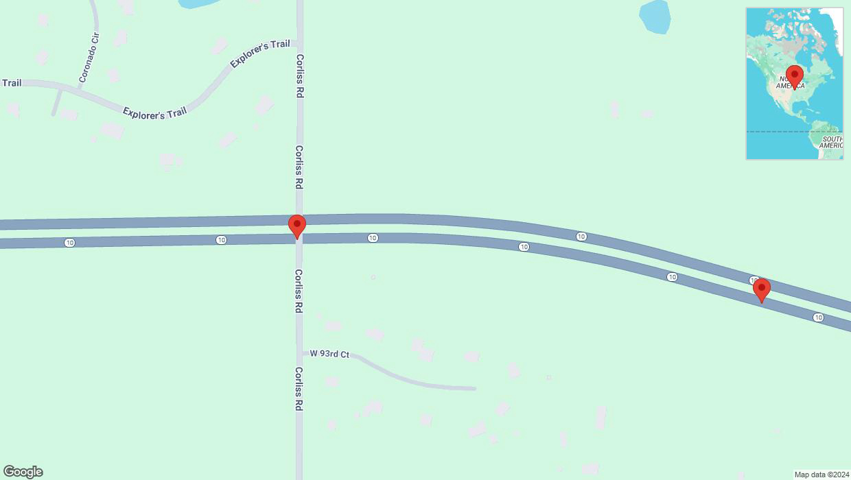 A detailed map that shows the affected road due to 'Broken down vehicle on eastbound K-10 in De Soto' on November 11th at 5:03 p.m.
