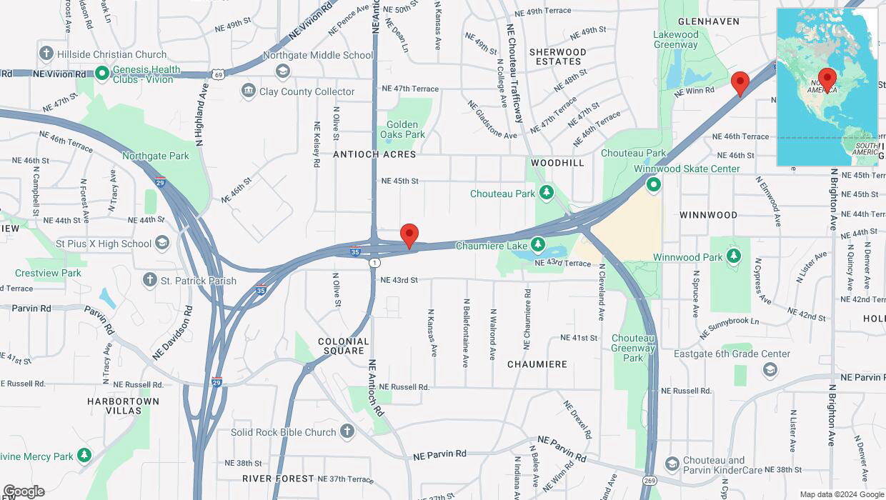 A detailed map that shows the affected road due to 'Heavy rain prompts traffic advisory on northbound I-35 in Kansas City' on November 27th at 3:37 p.m.