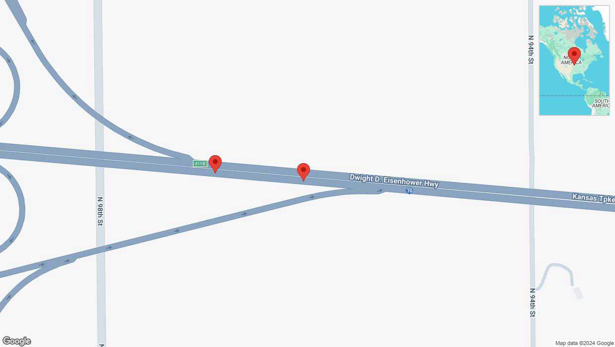 A detailed map that shows the affected road due to 'Broken down vehicle on eastbound I-70 in Edwardsville' on December 7th at 8:20 p.m.